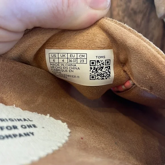 TOMS Woven Paloma Platform Suede Sandals Slides- Size 6 W - Picture 5 of 5